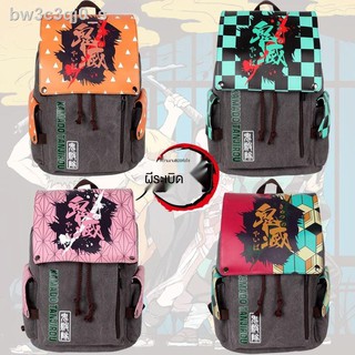 ถูกและดี ระเป๋าผ้า ดาบพิฆาตอสูร Demon Slayer Kimetsu no Yaiba กระเป๋าเป้ สะพายหลังAnime Peripheral Backpack Demon Sla