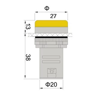 Pilot lamp LED 22mm 220VAC แลมป์ 12VDC 24VDC 380V ไพล็อทแลมป์ ขนาด 22มิล