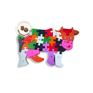 Cartoon Wooden Jigsaw Puzzle  จิ๊กซอว์ไม้รูปวัว