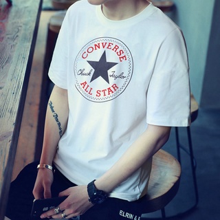 Gildanเสื้อยืดConverse Converseใหม่Skewer Oden Cooked Star Arrowพิมพ์หลวมเสื้อยืดสั้น