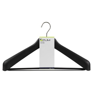 FREE HOME ไม้แขวนเสื้อสูท HHG008-B ดำ/ขาว PLIM SUIT HANGER HHG008-B ไม้แขวนเสื้อ ตากผ้า ไม้แขวน