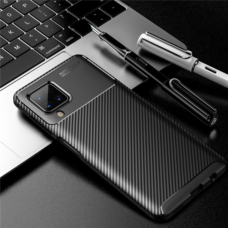 เคสโทรศัพท์ พื้นผิวคาร์บอนไฟเบอร์นิ่ม กันกระแทก สำหรับ Samsung Galaxy A12 A21S M31S M51 A31 A51 A71 A42 5G M21 M31 s M30S