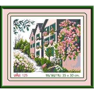 ไอแอมครอสติช iamcrossstitch DIY รหัส L-125 35x30 cm. ชุดอุปกรณ์งานฝีมือปักครอสติชครบชุด