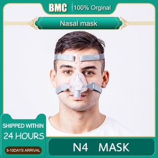 BMC NM4 Nasal Mask For All Sizes Face With Headgear and SML 3 Size Cushions CPAP and Auto CPAP APAP Mask Sleep Snoring R