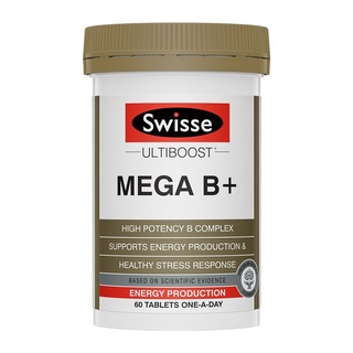 Swisse Ultiboost Mega B + Multivitamins 60 Tablets Vitamin B Mineral ออสเตรเลีย วิตามินรวม วิตามินบี แร่ธาตุ