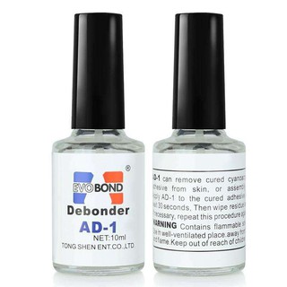 Evobond Debonder AD-1 น้ำยาละลายกาว ถอดเล็บPVC 10ml. ( 1 ขวด )