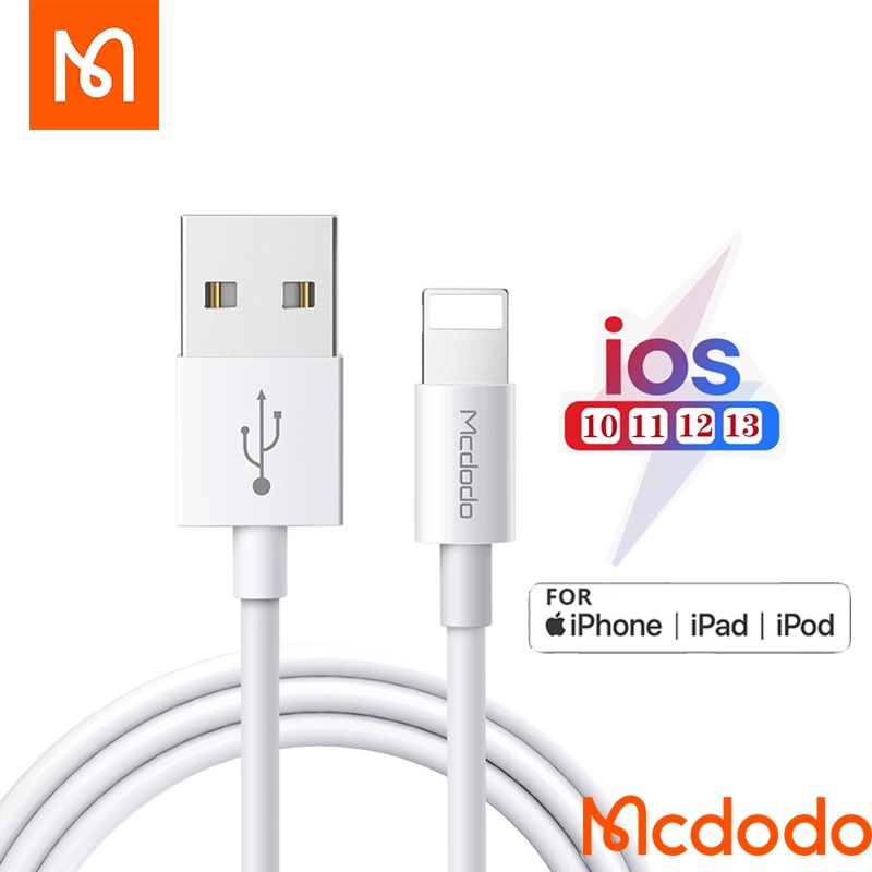 สาย Mcdodo IPhone/Type-C/Micro USB ของแท้ Lightning Fast Charging สีขาว 1.2M CA-602