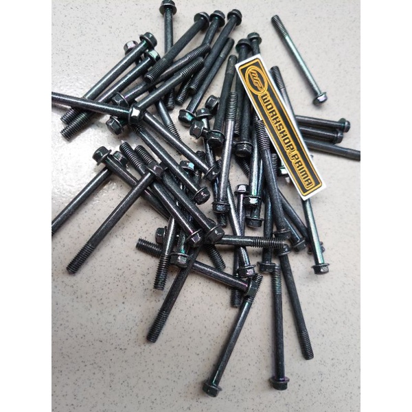 MESIN 10 ENGINE BLOCK BOLT KEY 8 M6X60MM 6CM CENTER CVT CRANK COVER 6 CM M6X60 MIO FINO SOUL NOUVO