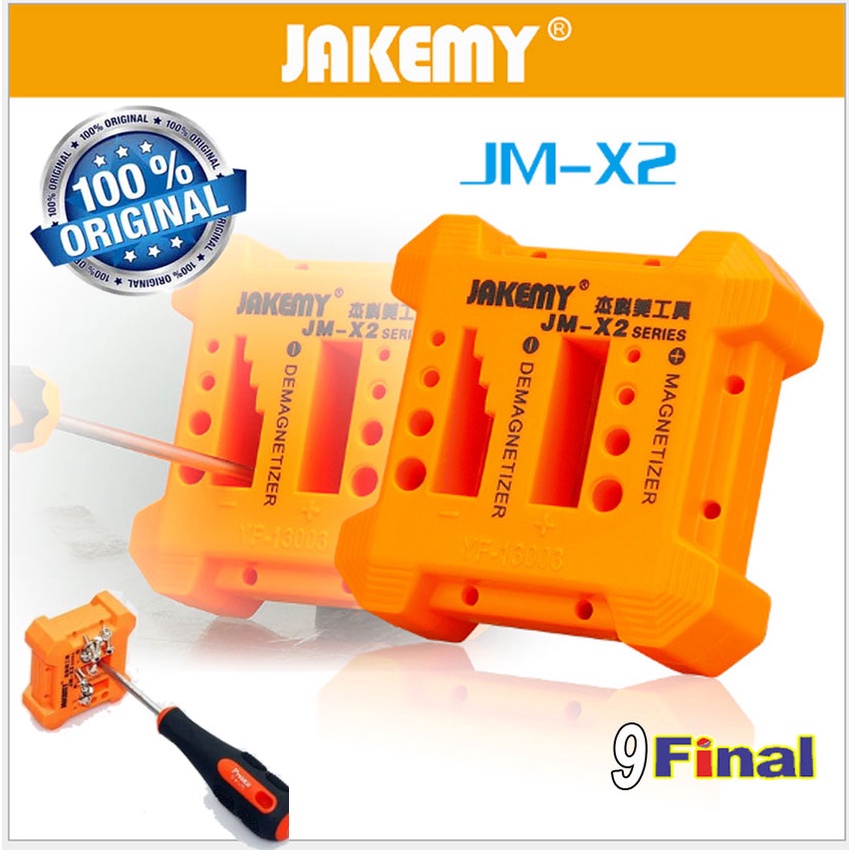 JAKEMY JM-X2 เครื่องทำแม่เหล็ก และ ลบความเป็นแม่เหล็ก ให้ไขควง Magnetizer/Demagnetizer with Screwdriver Holes, sizeกลาง