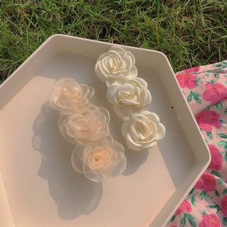 กิ๊บติดผมลายดอกไม้ camellia นางฟ้า