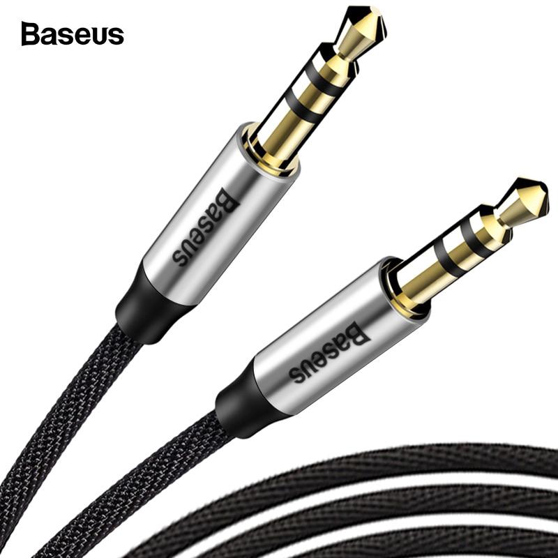 Baseus 3.5mm Jack Audio Jack 3.5 mm Male to Male Audio Aux Cable Samsung S10 Car Headphone Speaker Wire Line Aux Cord