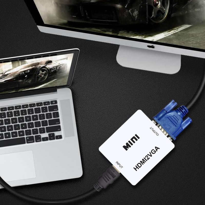 อะแดปเตอร์แปลง HD 1080P MINI HDMI2VGA พร้อมเสียง 60Hz สีขาว สําหรับ PC แล็ปท็อป เป็นโปรเจคเตอร์ HDTV - รูปที่ 5