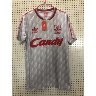 เสื้อกีฬาแขนสั้น ลายทีมชาติฟุตบอล Liverpool 89 ชุดเยือน สไตล์เรโทร