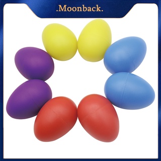 Moon_moonback 2Pcs Solid Color Baby Egg Music Shaker Sand Hammer Instrument Early Learning Toy