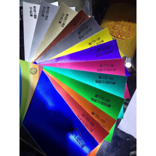 สติ๊กเกอร์ฟิล์มสีอโนไดซ์สวยๆ เนื้อนิ่มๆ ติดง่ายมาก สีสวยมากๆ