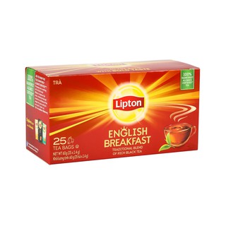 อิงลิช เบรคฟาสต์ 2.5 กรัม 25 ซอง/กล่อง ลิปตัน English Breakfast 2.5 grams, 25 sachets / box, Lipton