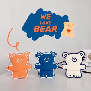 🧸 AirPods Gen1 - Gen2 - Pro เคสแอร์พอดหมีขาว หมีน้ำเงิน หมีส้ม (I9s, i11, i12 ใส่ได้ค่ะ) เคสหูฟัง เคสนิ่ม bear