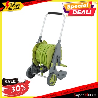 สายยางโรล ล้อลาก SPRING W-08 1/2 นิ้ว x 30 ม. สีเขียว-เทา สายยางรดน้ำ HOSE REEL WITH WHEELS SPRING W-08 1/2"X30M GREEN-G