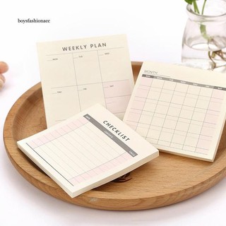 BFA_Weekly Monthly Check List Work Plan Square Paper Notebook Diary Agenda Daybook