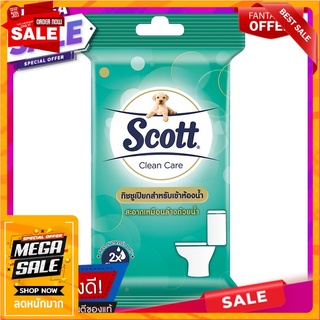 สก๊อตต์คลีนแคร์กระดาษชำระแบบเปียก 10แผ่น Scott Clean Care Wet Toilet Paper 10sheets