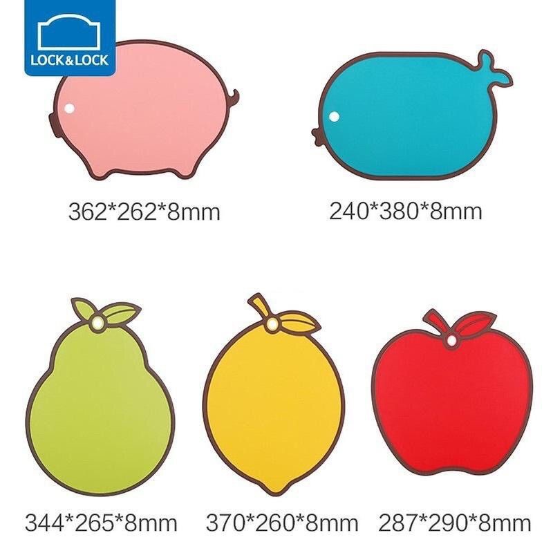 เขียงพลาสติก Lock&lock วัสดุ PP ต้านเชื้อแบคทีเรียกันลื่น CSC551, CSC552, CSC553, CSC554,CSC555