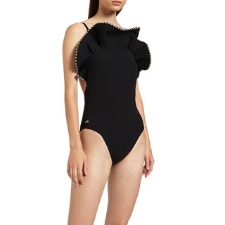 Anglys Balek ชุดว่ายน้ำ Black Beaded Ruffle Swimsuit  รุ่น SS20SW00800805 สีดำ