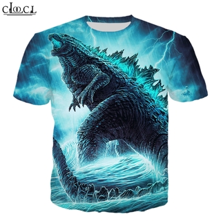 เสื้อยืดพิมพ์ลาย CLOOCL Movie Godzilla Vs Kong 3 D สไตล์ฮิปฮอปสําหรับผู้ชาย