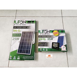 Liton LED Flood Light Solar 25W พร้อมแผงโซล่าสายยาว 5 เมตร