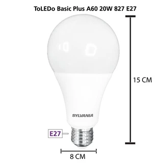 SYLVANIA หลอดไฟ LED รุ่น ToLEDo Basic Plus A80 20W E27 มีให้เลือก 3 แสง เดย์ไลท์ / วอร์มไวท์/คลูไวท์