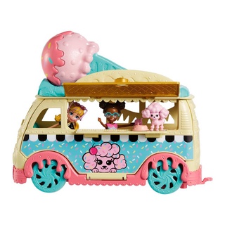 Polly Pocket Ice Cream Truck - พอลลี่ พ็อกเก็ต รถขายไอศครีม ชุดเซ็ทตุ๊กตา ตุ๊กตา (HHX77)