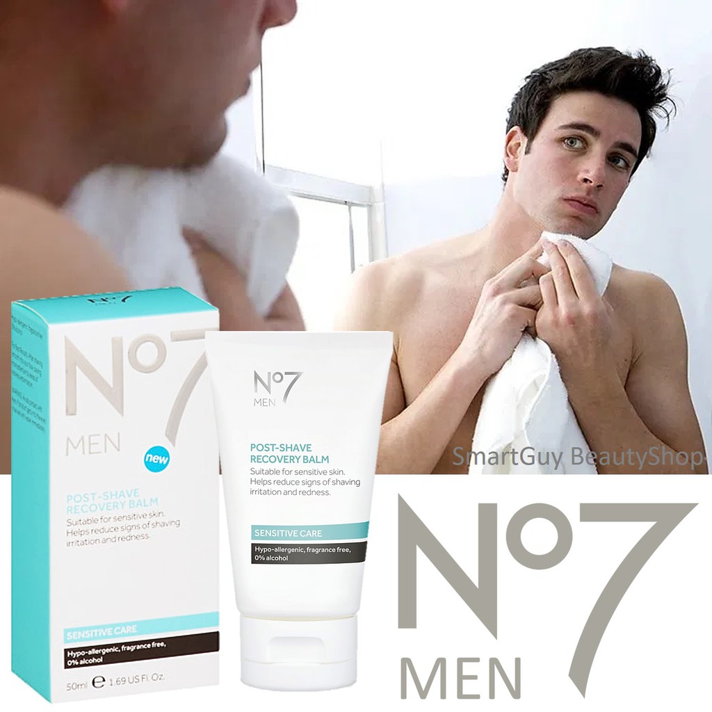 No7 Men Post Shave Recovery Balm Sensitive Care 50ml. ผลิตภัณฑ์บำรุงผิว