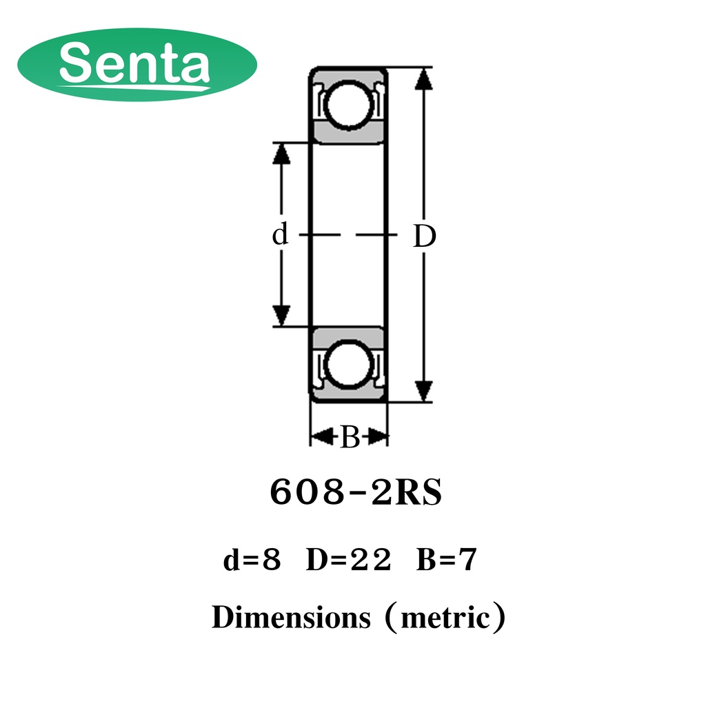 608-2RS ตลับลูกปืนเม็ดกลม ( 10ชิ้น )ขนาด ใน8 – นอก22 – หนา7 ฝายาง 2 ข้าง MINIATURE BALL BEARINGS TWO SHIELDS ( 8x22x7 ) ราคา ถูกที่สุด ดีลบีเคเค แกลเลอรีภาพที่ 2