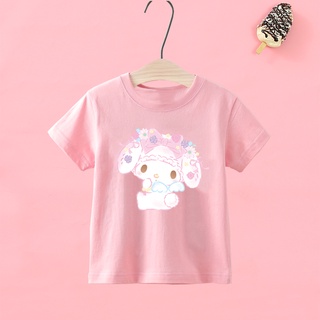 เสื้อยืด พิมพ์ลายการ์ตูน My Melody น่ารัก สําหรับเด็กผู้หญิง