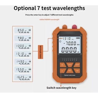 4 In 1 Optical Power Meter Visual Fault Locator 5Km ปากกาแสง LED OPM เครือข่ายสายไฟเบอร์ออปติกเครื่องทดสอบเครื่องมือ
