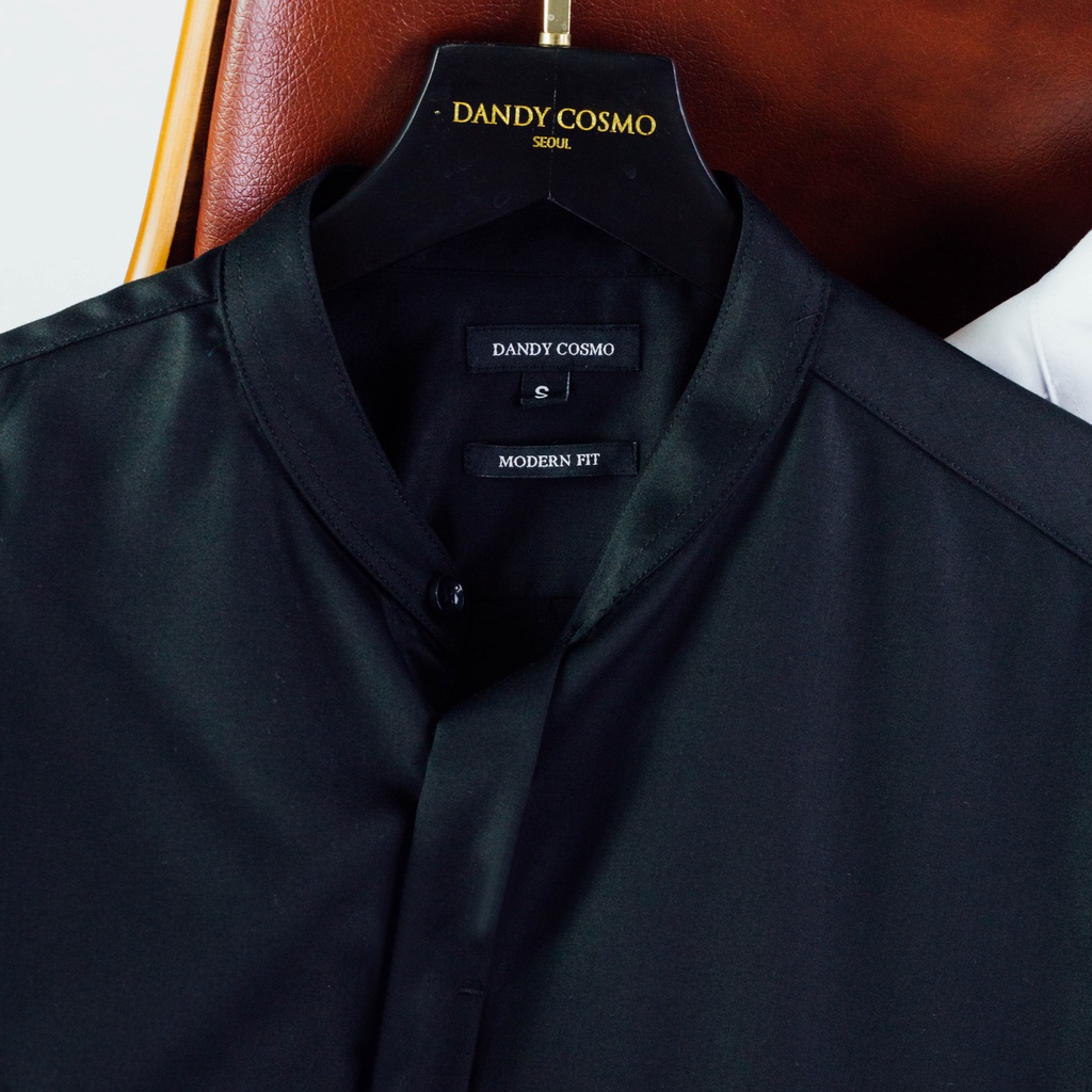 7 สี คอจีน Premium HiQ Bamboo Fabric ทรงซ่อนกระดุม DANDY COSMO ...