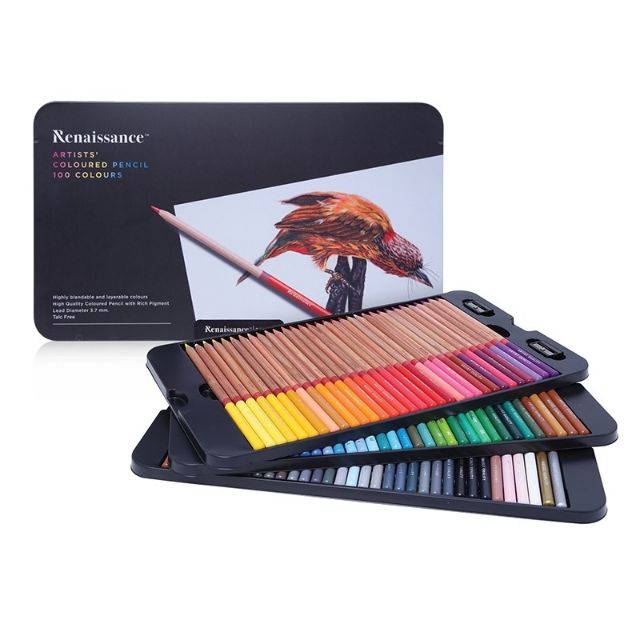 (120สีมาแล้ว)แท้ ถูก คุณภาพดี สีไม้ Renaissance เรนาซองซ์ เกรดอาร์สติส 72/100 สี กล่องเหล็ก