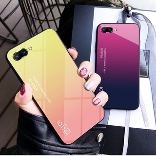 เคสกระจกนิรภัยไล่โทนสี พร้อมกรอบ TPU นิ่ม สําหรับ VIVO 1820 1819 1818 1817 1816 1814 1812 1811 1808 1806 1804 1723