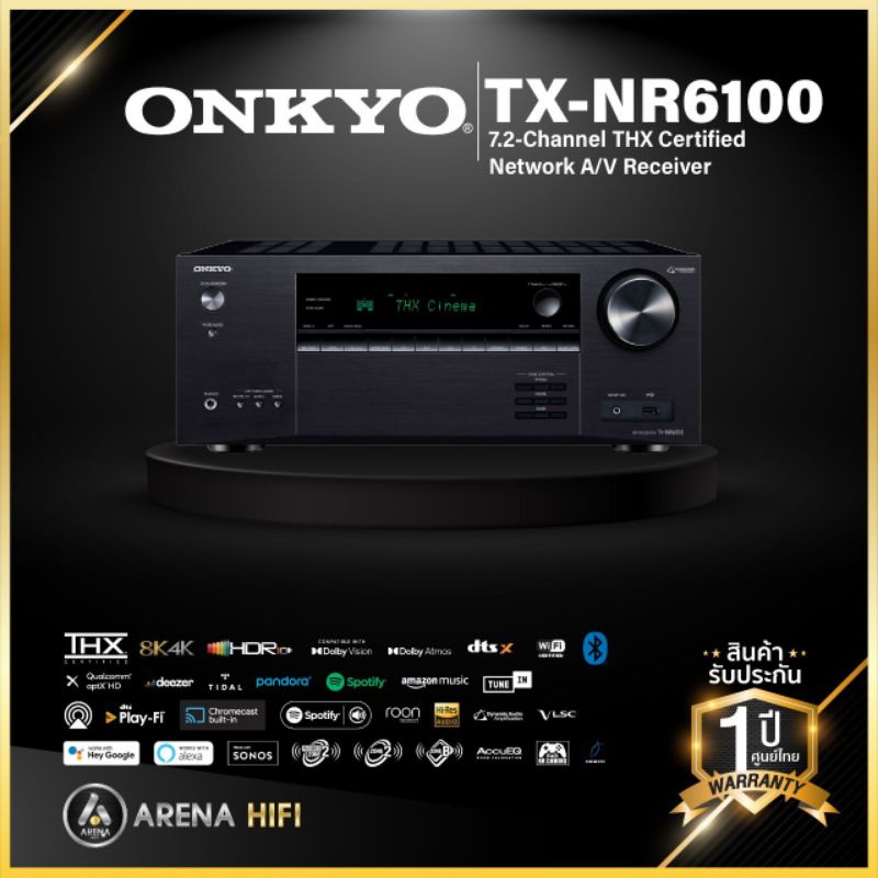 ONKYO : TX-NR6100 7.2-Channel THX Certified AV Receiver TXNR6100 TX6100 NR6100