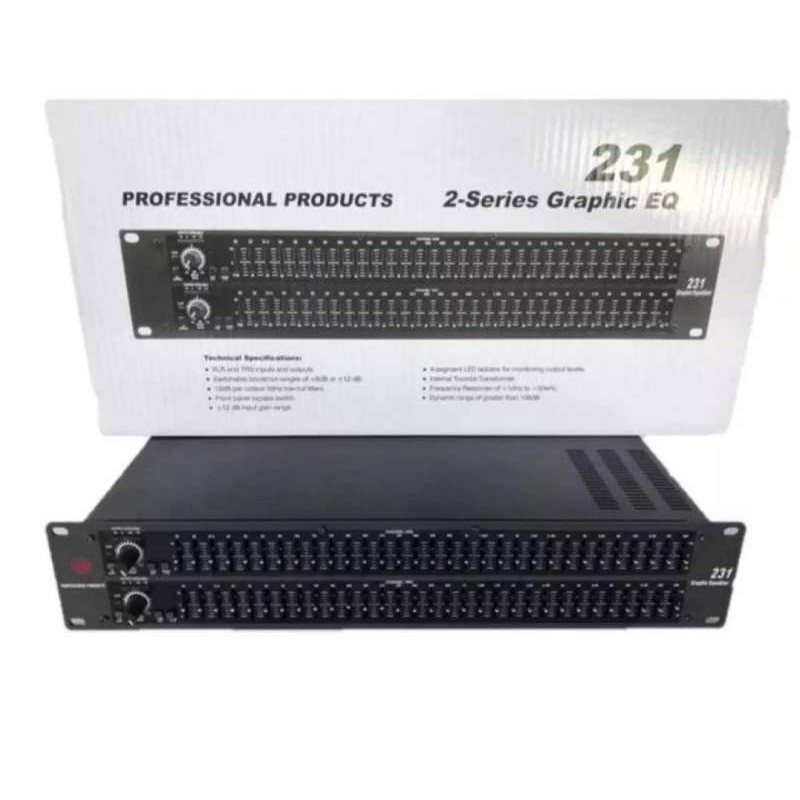 lxj EQ-231 Dual Channel 31 - สายคาดแบบทำให้เท่ากัน 2U Rack Mount US PLUG
