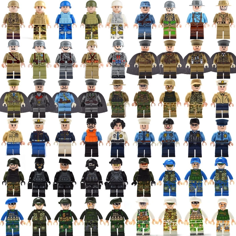 1000 สไตล์ ทหาร ตัวต่อ ตุ๊กตา ของเล่น ขนาดเล็ก อนุภาค ขนาดเล็ก การ์ตูน นินจา ตํารวจ ฟิกเกอร์ ขนาดเล็ก ฟิกเกอร์ Moc อิฐ ของเล่น พร้อมฐาน thumbnail 5
