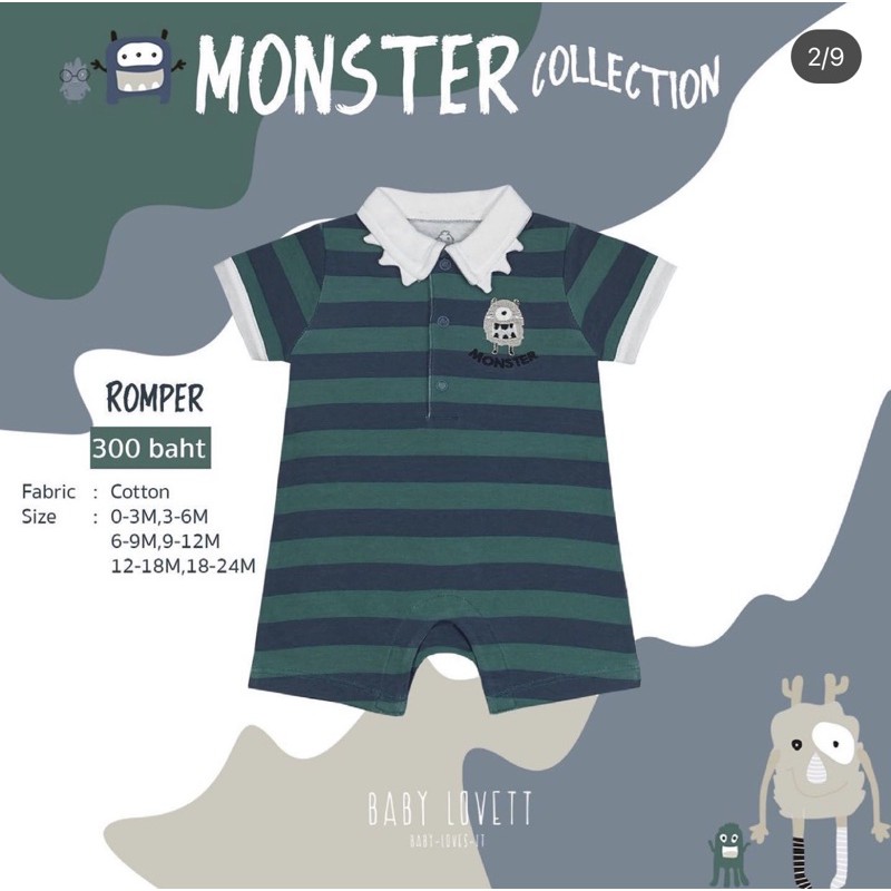 Babylovett Monster Collection size 6-9