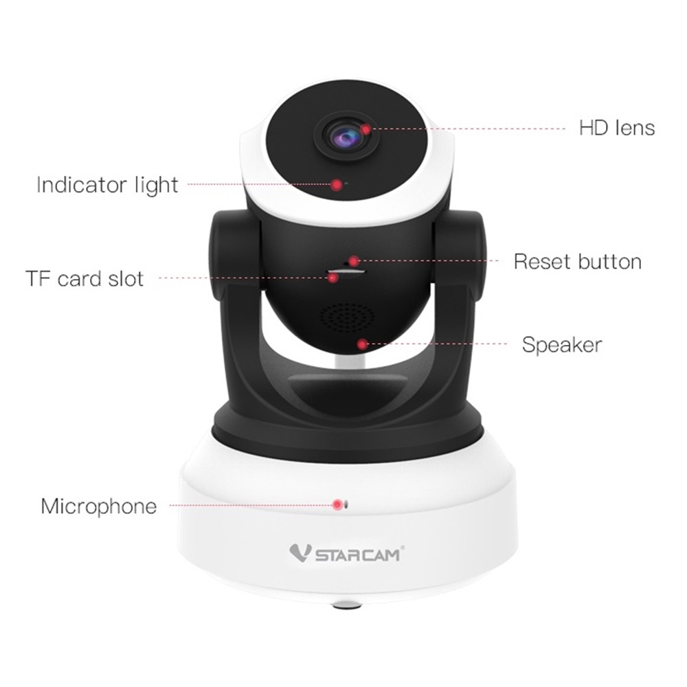 Vstarcam กล้องวงจรปิด IP Camera รุ่นC24S ความละเอียด3ล้าน มีAIสัญญาณเตือนภัย กล้องมีไวไฟในตัว (เซ็ตแพ็คคู่) Big-it