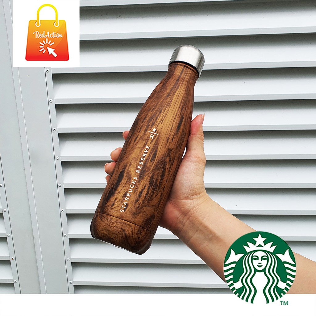 Starbucks Reserve Special Edition Swell Thermos Stainless Steel Bottle Wood Texture Birthday Boy Guy
