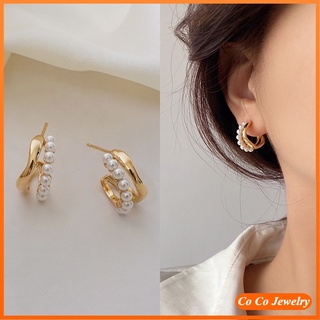 Cocojewelry ต่างหูเข็มเงิน S925 ประดับมุก อเนกประสงค์ สําหรับผู้หญิง