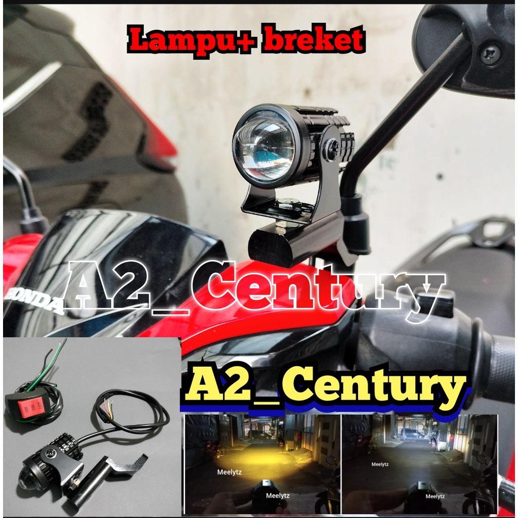 BRACKET + D2 Laser LED D2 mini 2 สี High low white เหลือง กันน้ํา