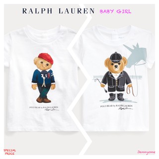 RALPH LAUREN BEAR COTTON TEE ( BABY GIRL )