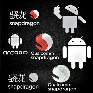 สติกเกอร์โลหะ ลายโลโก้ Snapdragon Android สําหรับตกแต่งโทรศัพท์มือถือ แท็บเล็ต พีซี