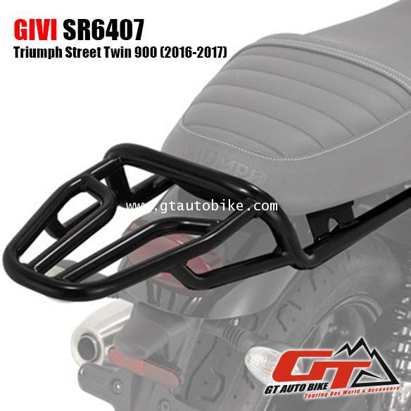 ตะแกรงติดกล่องท้ายมอไซค์​ GIVI​ SR6407 Top Box Rack for Triumph Street Twin 900 (2016-2017)นำเข้าอิต