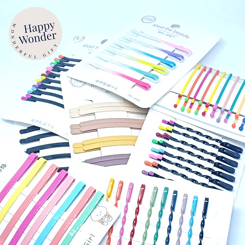 กิ๊บติดผม กิ๊บเสียบผม กิ๊บดำ แบบหนีบ กลิตเตอร์ สีพาสเทล กิ๊ฟน่ารัก แบบเยอะ 8-18 ชิ้นต่อเซต