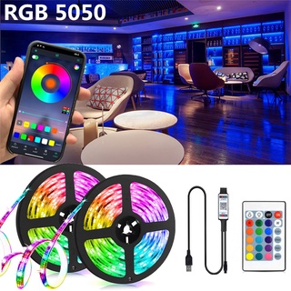 แถบไฟ Rgb 5050 5v 12v บลูทูธ ควบคุมด้วย 24 แถบ แถบไฟ แบบยืดหยุ่น แถบไฟวันหยุด แถบไฟทีวี